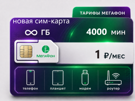 ТТариф Мегафон "За рубль" (саморегистрация)